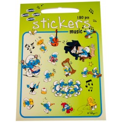 Stickers med Smølfer, Musik, 180 klistermærker