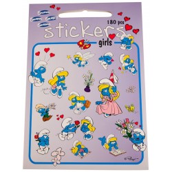 Stickers med Smølfer, Piger, 180 klistermærker