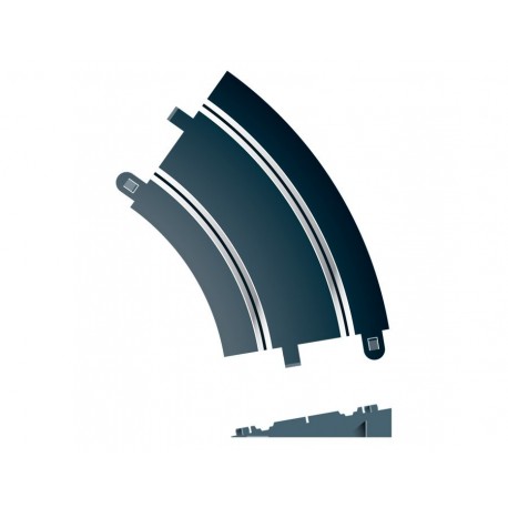 Hævet kurve, radius 2, 45°, 2 stk, Scalextric