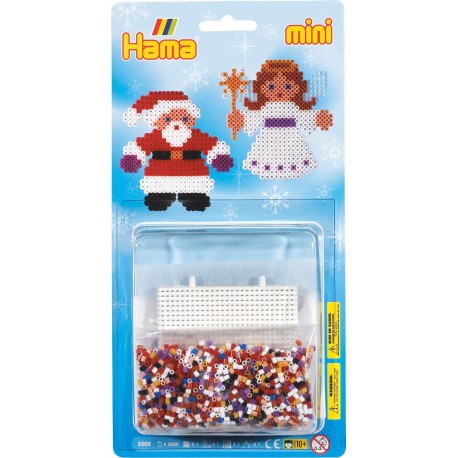 Julemand og engel - HAMA Mini perler