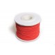 Rød elastiksnor til smykker. 25 m, 1,2 mm i diameter. 