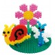 Haven. Snegl, blomst og sommerfugl. My Pocket Hama. 1000 perler