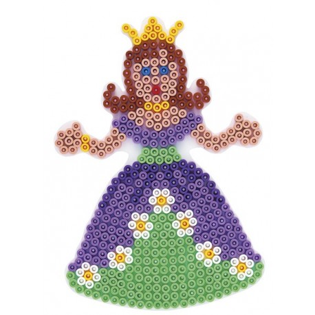 Stiftplade, prinsesse, 16,5x12 cm, HAMA Midi perler, eksempel