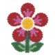 Stiftplade, blomst, 12x9,5 cm, HAMA Midi perler, eksempel