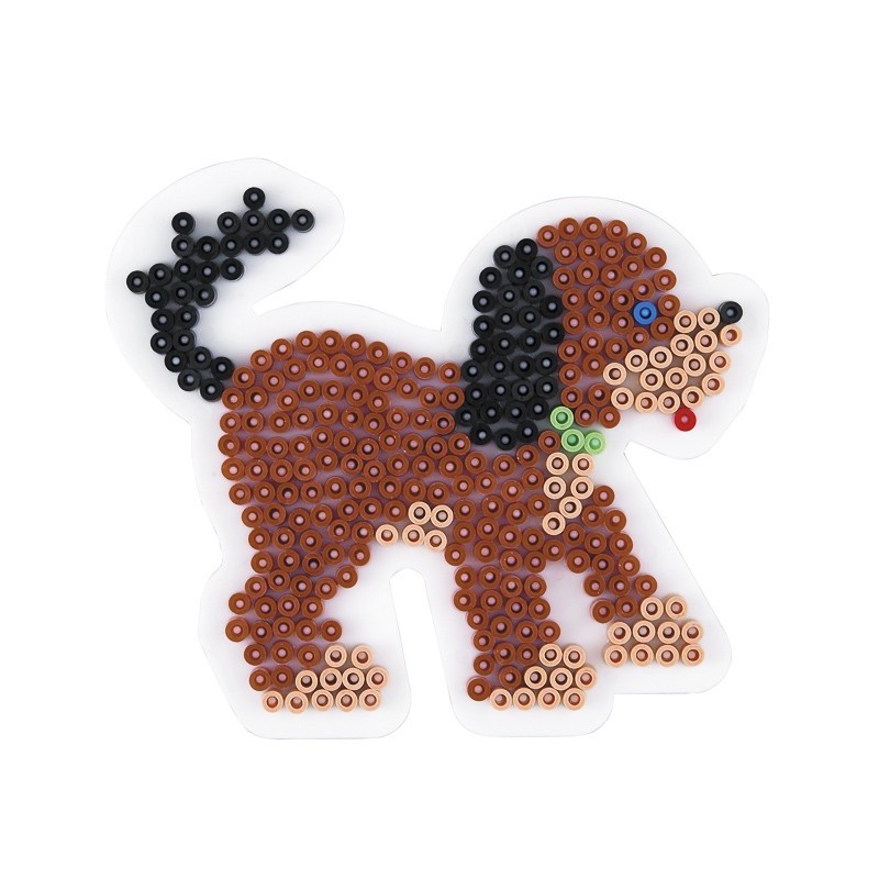 Stiftplade, hund, 11,5x13 cm, Midi perler
