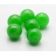 10 mm grøn jade, rund, stenperler, 6 stk