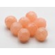 8 mm babypink jade, rund, facetslebet, stenperler, 8 stk